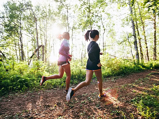 people running outside