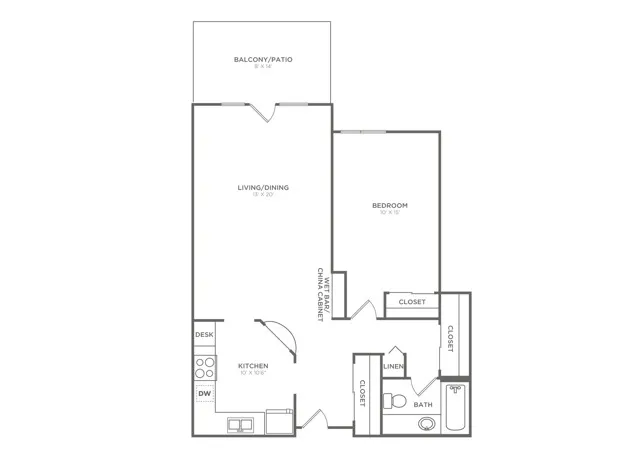 A1R | 1x1 | 908 sq ft
