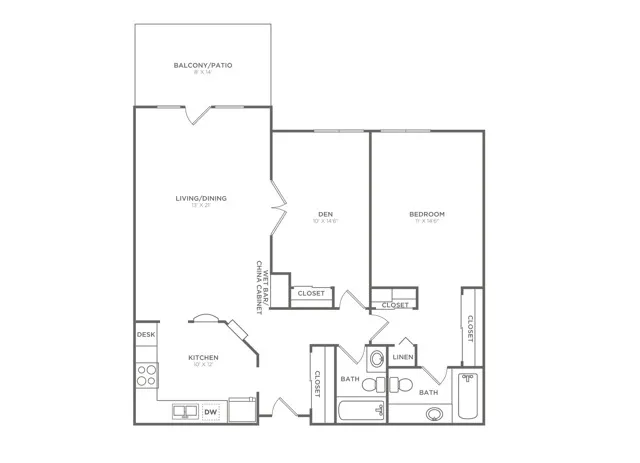 A1P | 1x2 | 1187 sq ft
