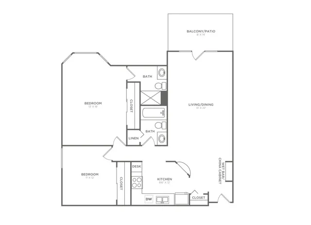 B2F | 2x2 | 1192 sq ft