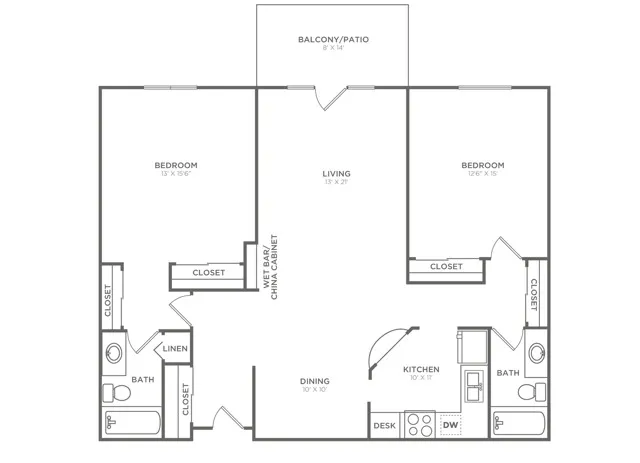 B2H | 2x2 | 1403 sq ft