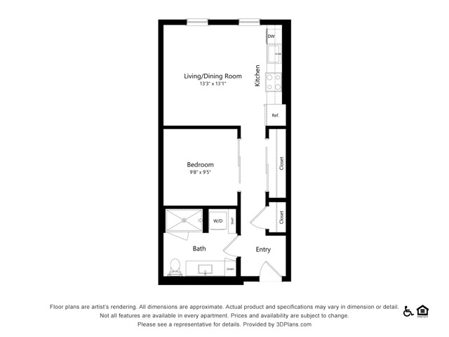 U1.1 | 1x1 | 574 sq ft