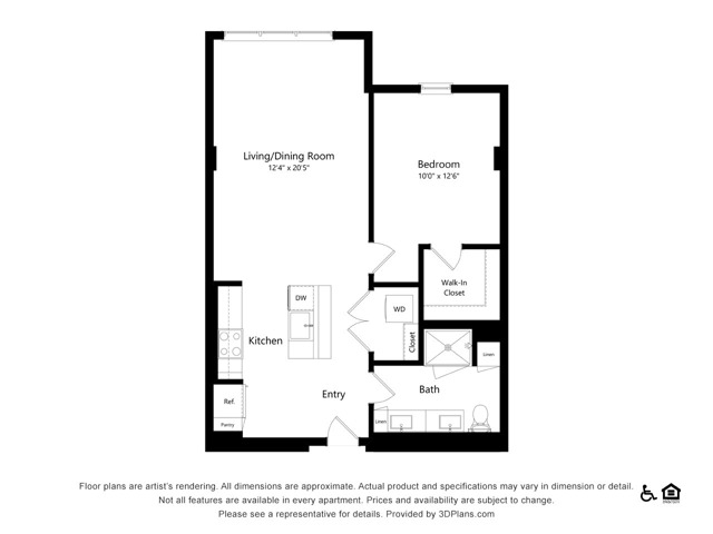 A9 | 1x1 | 799 sq ft