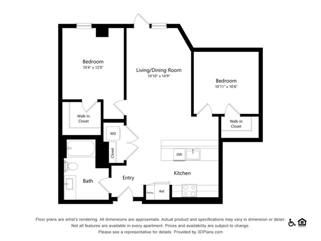 B3.1 | 2x1 | 883 sq ft