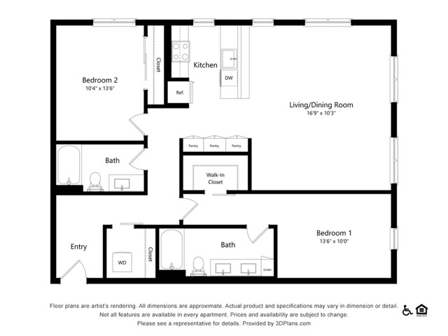 B5 | 2x2 | 1050 sq ft