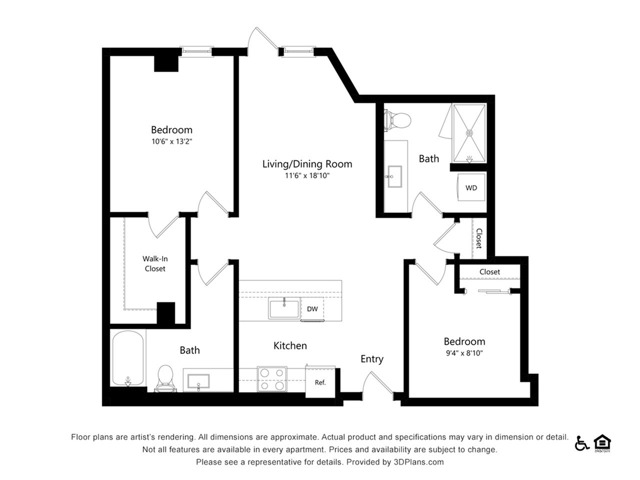 B6.1 | 2x2 | 966 sq ft