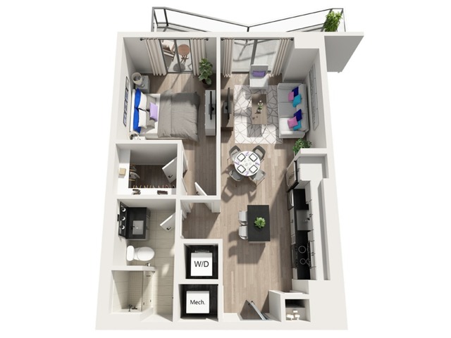 A2 | 1x1 | 673 sq ft