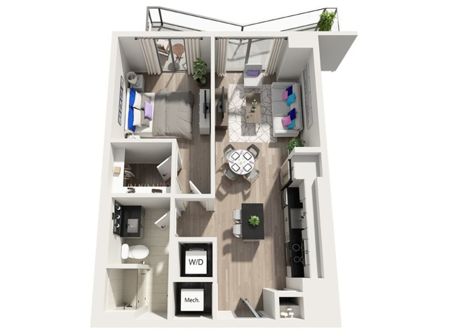 A2PH | 1x1 | 673 sq ft