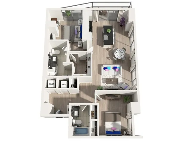 B2 | 2x2 | 1161 sq ft