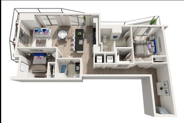 B3 | 2x2 | 1161 sq ft