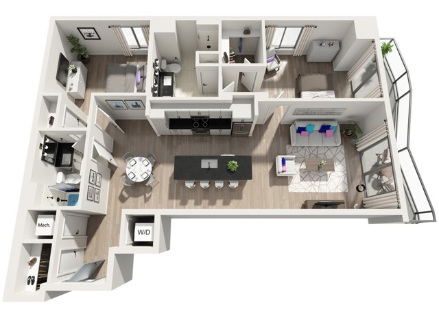 B4 | 2x2 | 1304 sq ft