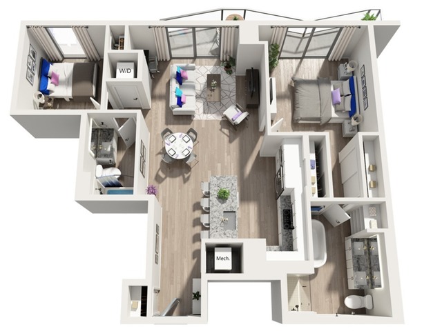B5 | 2x2 | 1170 sq ft