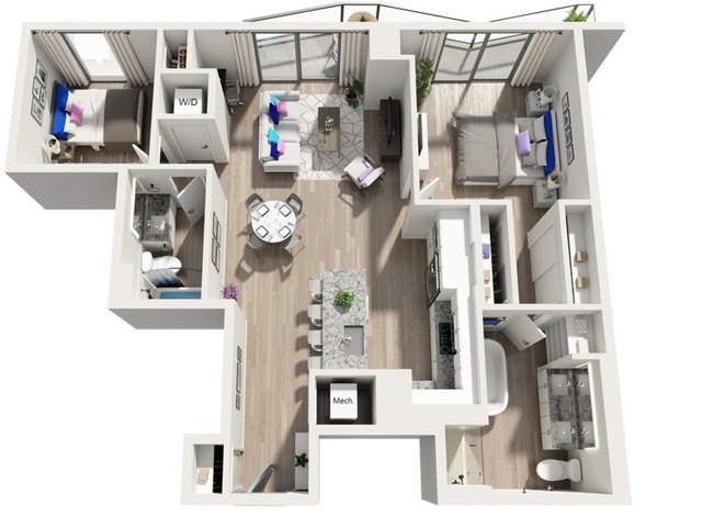 B5PH  | 2x2 | 1170 sq ft