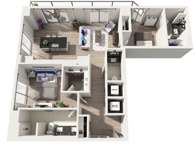 B1PH  | 2x2 | 1150 sq ft