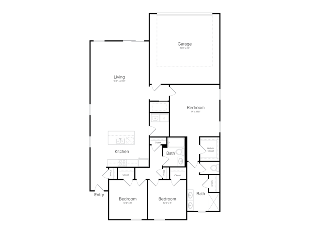 Bliss 3 Bedroom Floor Plan