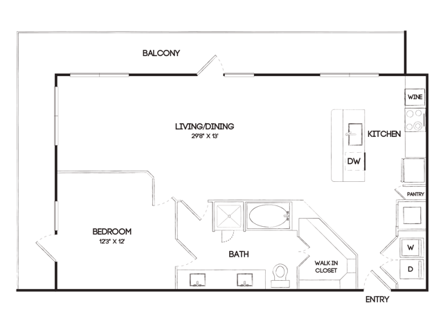 A9A 1 Bedroom Floor Plan