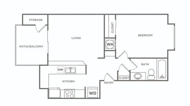 One Bedroom Renovated | 1 bed 1 bath | 583 sq ft