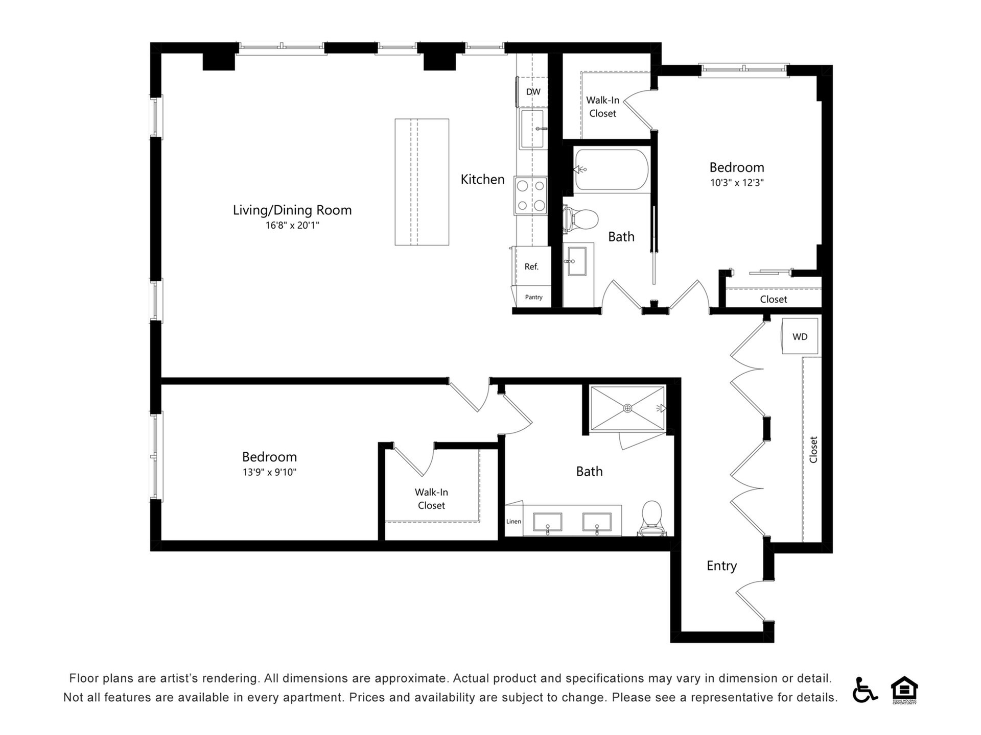 B7 | 2x2 | 1398 sq ft