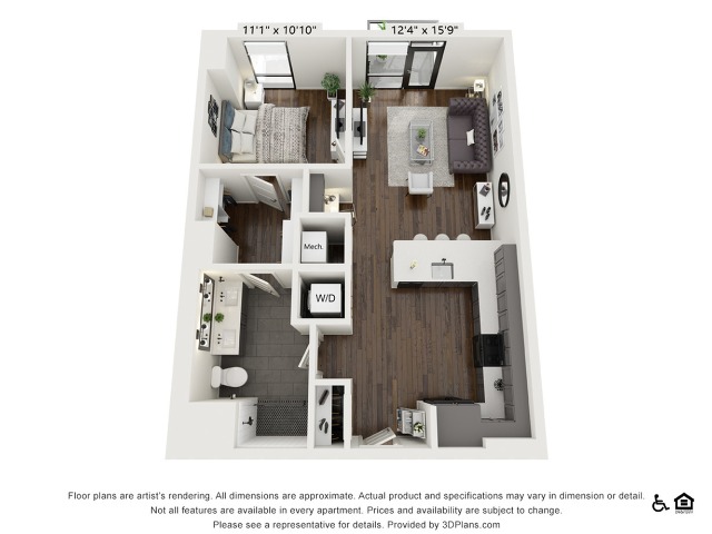 A16 | 1 bed 1 bath | 783 sq ft