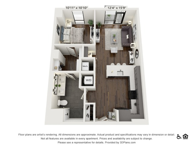 A17 | 1 bed 1 bath | 783 sq ft