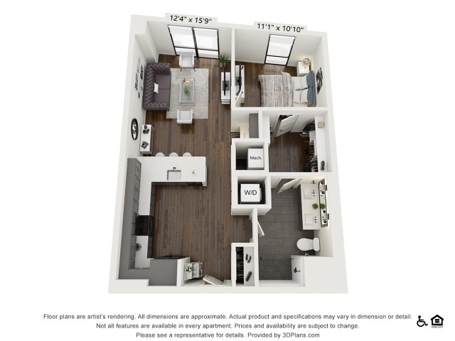 A19 | 1 bed 1 bath | 783 sq ft