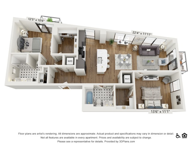 PH-B2 | 2 bed 2 bath | 1266 sq ft