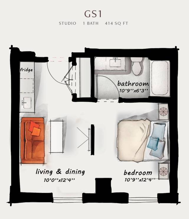 GS1 | Studio 414 square feet