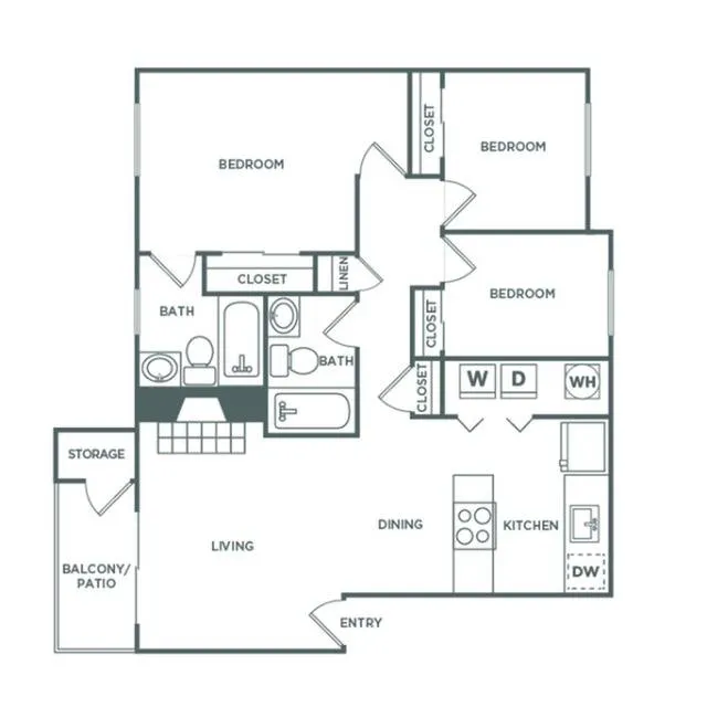 3bx2b | 1100 sq ft