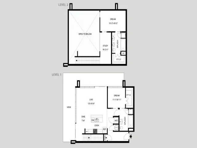The Castle Hill - Loft | 2 bed 2 bath | from 1439 square feet