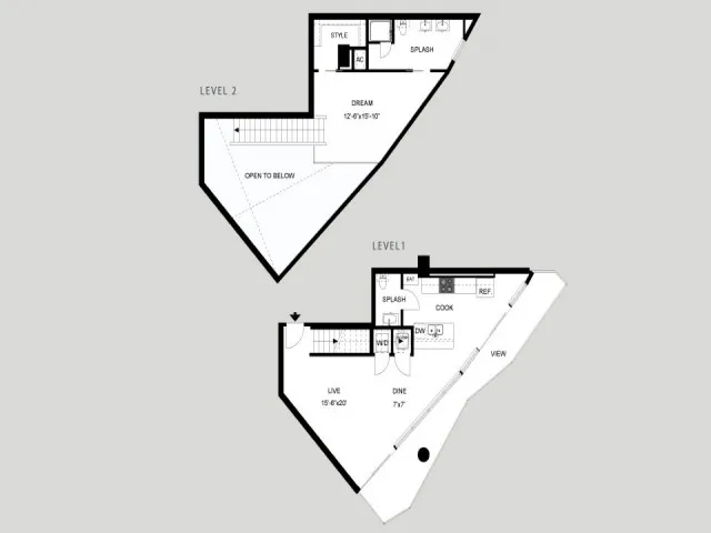 The Skyline - Loft | 1 bed 2 bath | from 1081 square feet