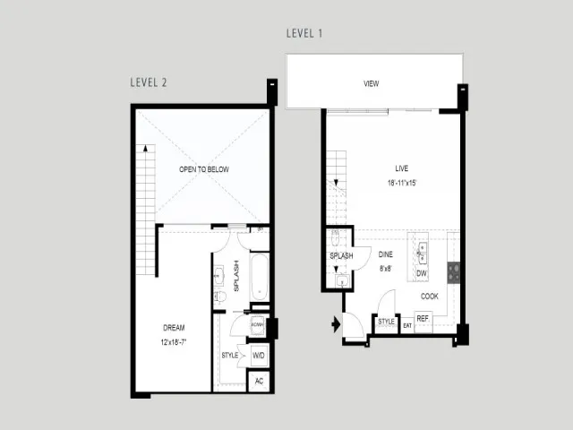 The Tower - Loft | 1 bed 2 bath | from 1061 square feet
