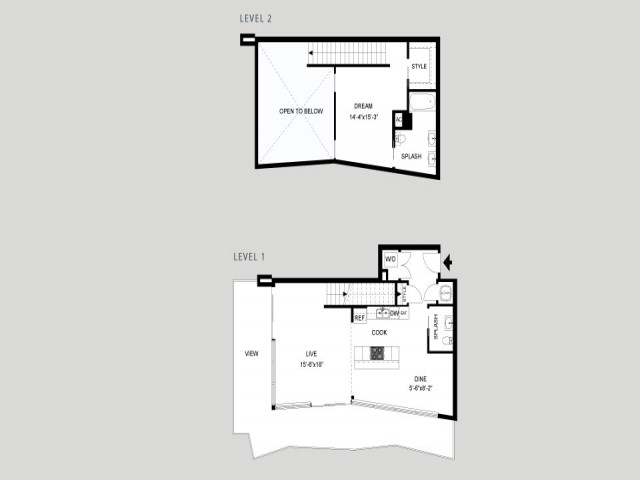 The Zilker - Loft | 1 bed 2 bath | from 1193 square feet