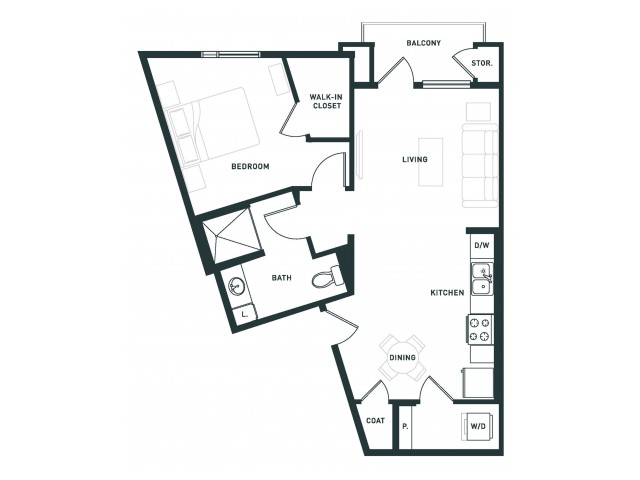 A5 | 1 bed 1 bath | from 726 square feet