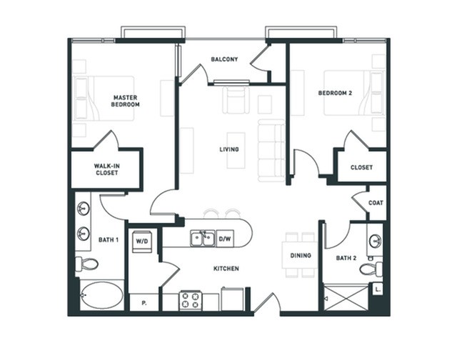 B3 | 2 bed 2 bath | from 1064 square feet