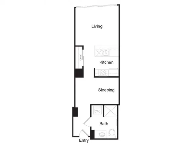 Studio B | Studio1 bath | from 541 square feet