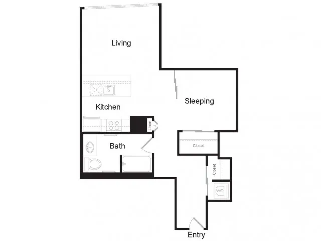 JR1 D | 1 bed 1 bath | from 698 square feet