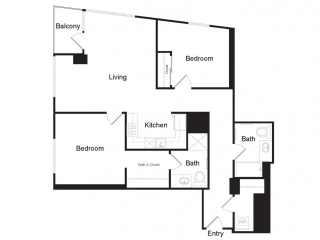 B1 | 2 bed 2 bath | from 1110 square feet