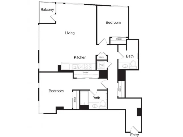B5 | 2 bed 2 bath | from 1284 square feet