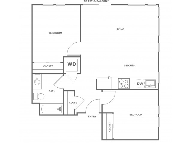 2a | 2 bed 1 bath | from 862 square feet