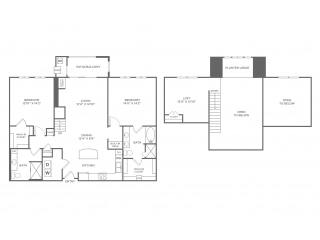2 bed 2 bath | 1533 SF