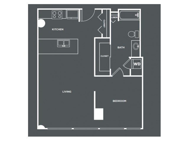 A1PH | 1 bed 1 bath | from 744 square feet