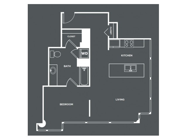 A17-R | 1 bed 1 bath | from 766 square feet