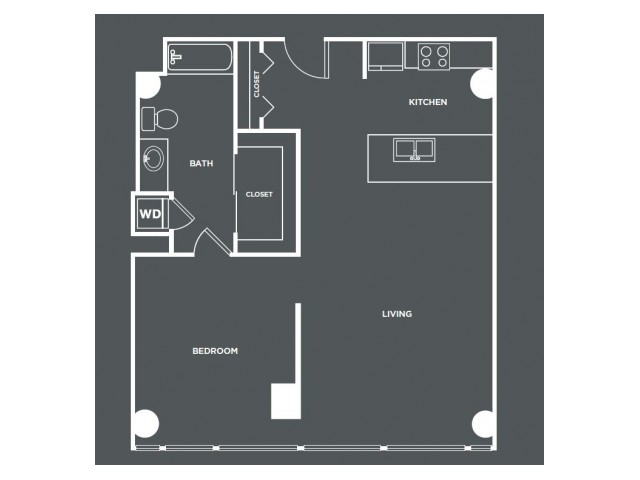 A18-R | 1 bed 1 bath | from 847 square feet