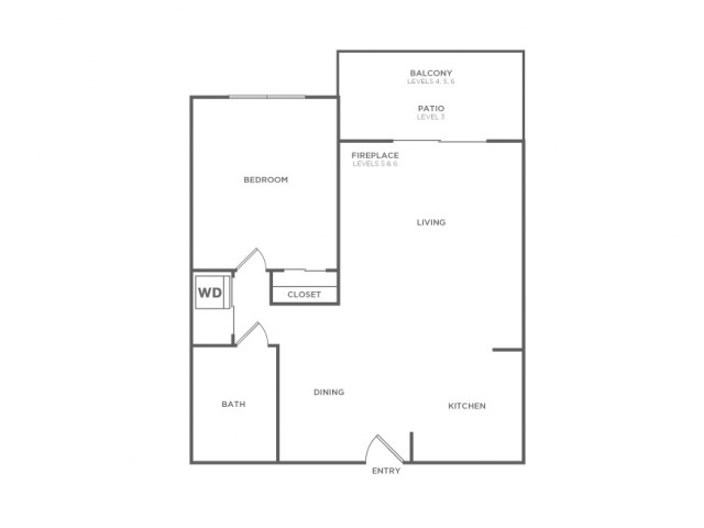 Plan B | 1 bed 1 bath | from 662 square feet
