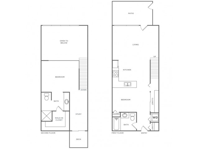 Dual Story Loft | 2 bed 2 bath | from 1340 square feet