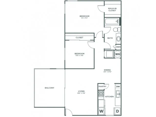 Maple (827 SF)