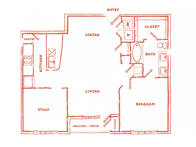 A7 | 1 bed 1 bath | from 1009 square feet