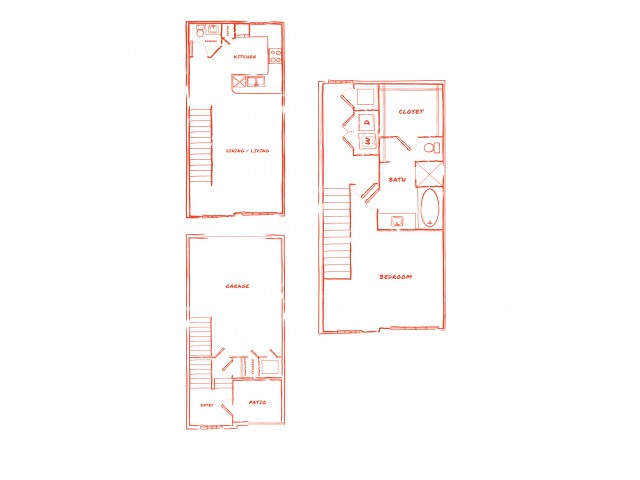 TH1 | 1 bed 2 bath | from 1092 square feet