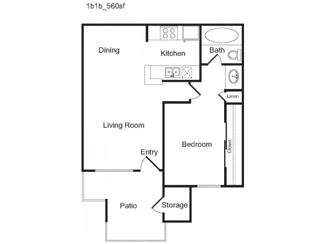 1A | 1 bed 1 bath