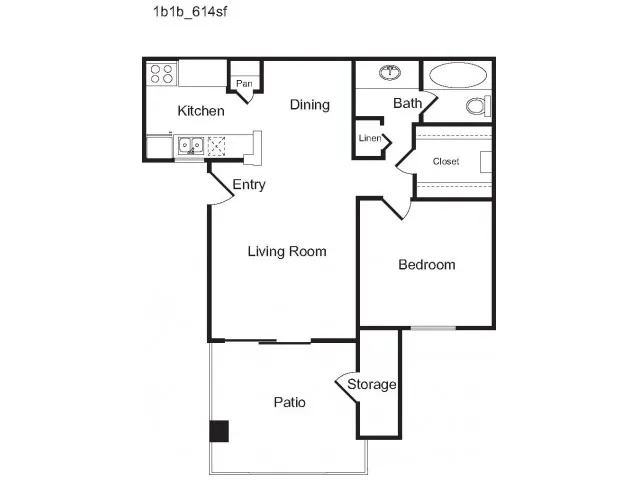 1B | 1 bed 1 bath